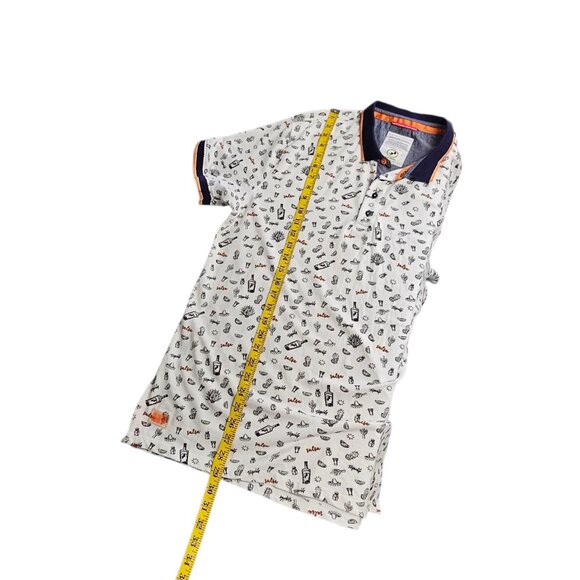 A Fish Named Fred Mens Short Sleeve polo Henley, Vacation, Resort, Salsa, XL - Picture 8 of 9